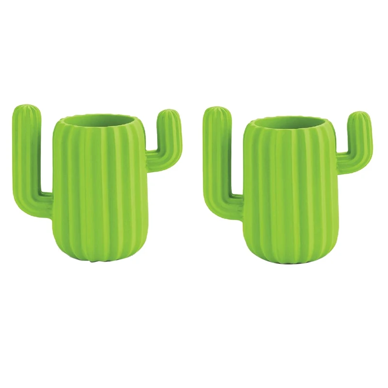 

NEW-2 Pcs Cactus Pen Holder Desktop Desk Organizer Multifunction Storage Box Pen Container School Office Stationery Supplies