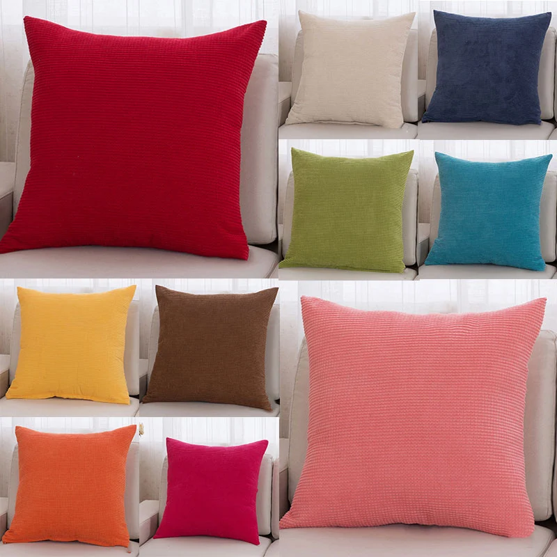 

Solid Color Pillow Cover Home Textile Product Decorative Pillow Cases Friendly Pillowcase Sofa Living Room Pillowslip Pillowcase