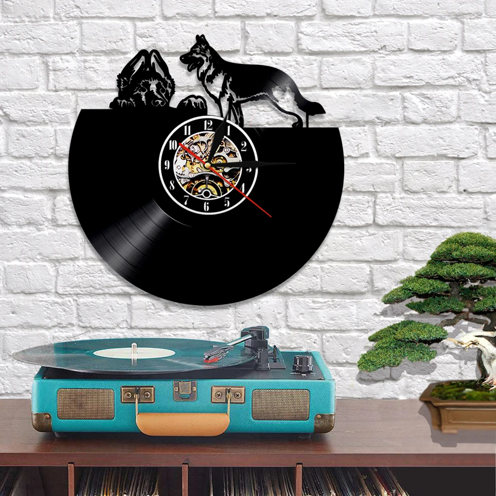 Немецкое овчарье художественное украшение часы 3D настенные с животными