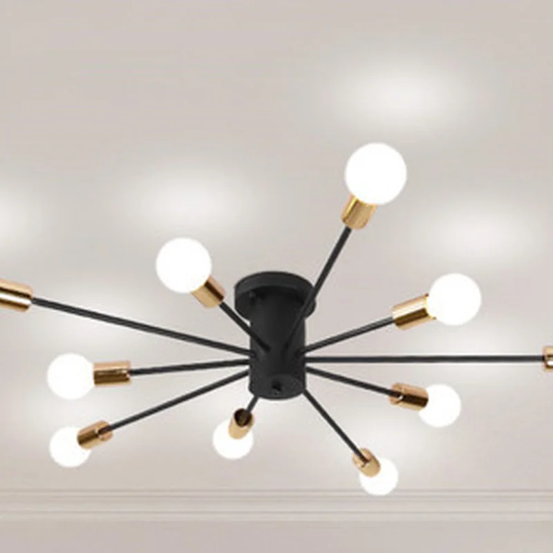 Винтажные потолочные светильники с 10 насадками лампа несколькими стержнями для