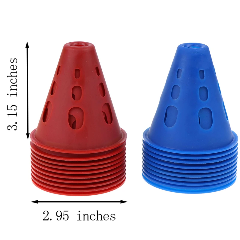 

Brand New 10Pcs/Lot Sport Football Soccer Rugby Training Cone Cylinder Outdoor Football Train Obstacles For Roller Skating
