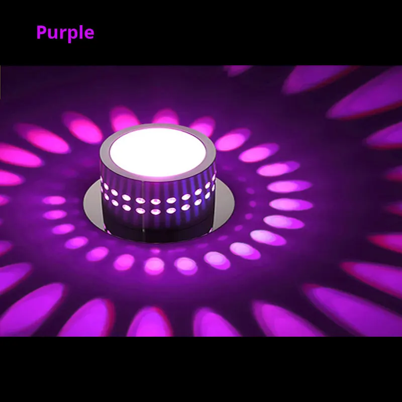 Purple Современный супер яркий светодиодный светильник RGB 3W 6 Вт 9 Вт 12 Вт светодиодный потолочный светильник для коридора светильник для прихожей - Испускаемый цвет: Purple
