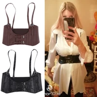 fashion leather steampunk sexy underbust waist belt corset for women girls