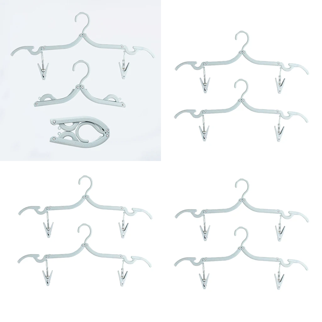 6Pcs Outdoor Camping Folding Plastic Clothes Hook Travelling Hanger Racks | Спорт и развлечения