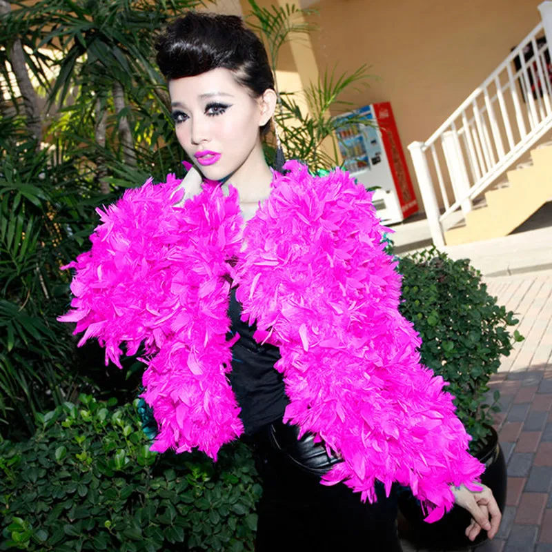 Женский костюм для танцев куртка из искусственного меха с большими перьями