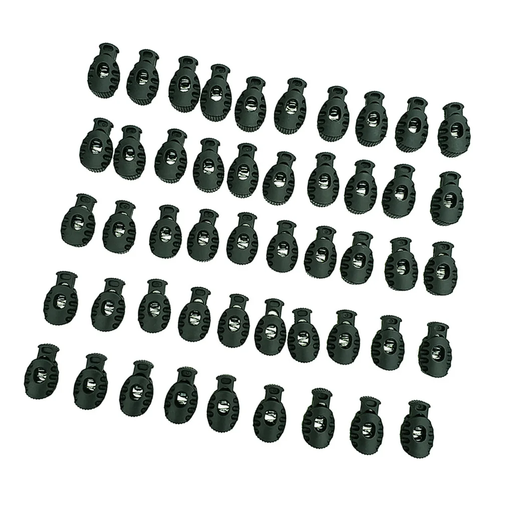 10/50 шт Пластиковые баррель шок конечный замок шнур тумблеры 50 армейский