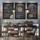 Современные постеры и принты в виде бургеров хот-догов для кухни кафе Западного ресторана настенные картины в скандинавском стиле для столовой картины на холсте