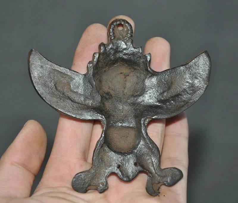 

wedding decoration Tibet bronze Redpoll Winged Garuda Bird Eagle Buddha Exorcism amulet Pendant