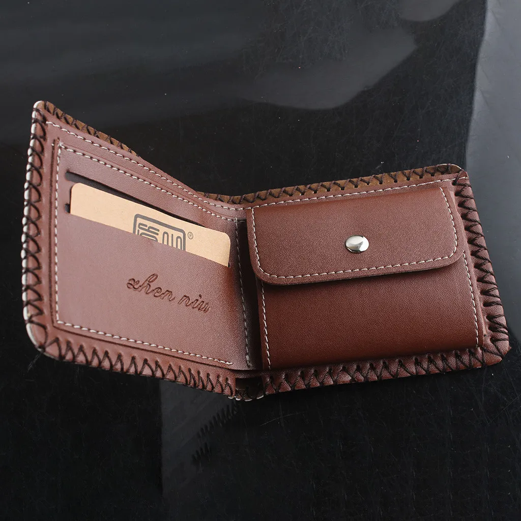 Женские бумажники в долларах США коричневая кожаная мини-сумка для денег