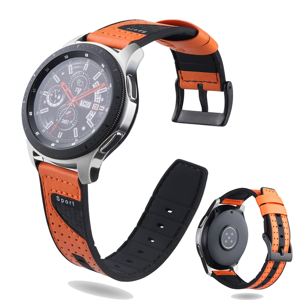 

Rubber 22mm Watch Band Strap for Samsung Galaxy Watch 46mm/Gear S3 Frontier Carbon Silicone Bracelet for Huawei Watch GT 2e Belt