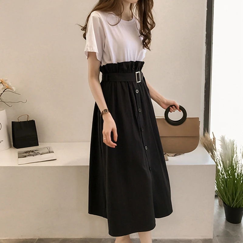 Женский праздничный костюм с юбкой Bohe летний пикантный из двух предметов майка и