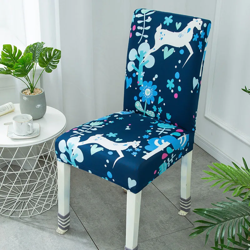 

1/2/4/6pcs Home Chair Cover Floral Printing Elastic Dining Chair Covers Slipcovers Wedding Banquet Living Room Home Decoration