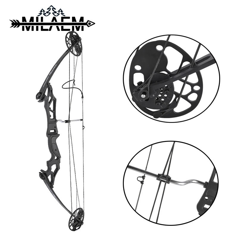 

Archery 35-50lbs Compound Bow Light Weight Aluminum-Magnesium Alloy 260FPS 75% Left-off Bow Aluminum Pulley Hunting Accessories