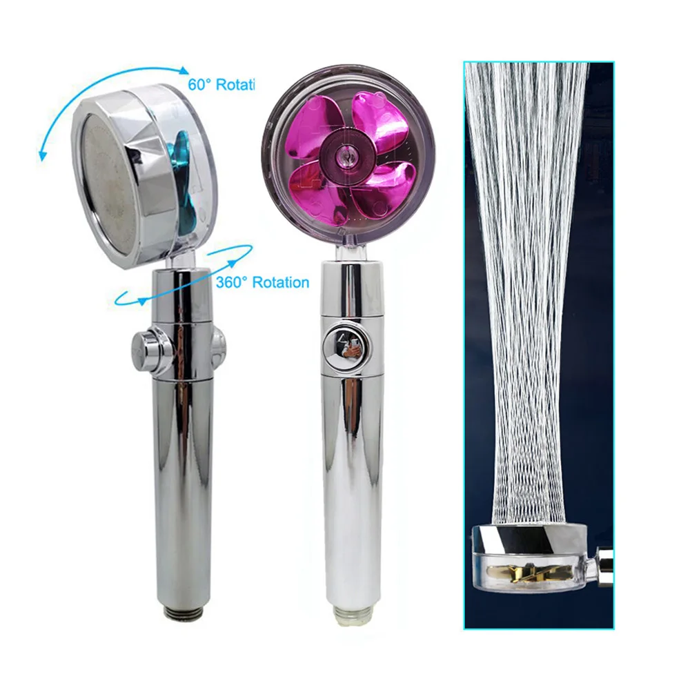 

Shower Head High Pressure Water Saving Spray With Turbo Fan Rainfall Showerhead Watering Can Shower Filter Bathroom Accessories