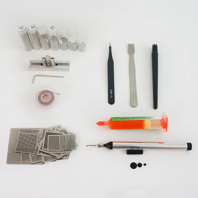 BGA Reballing kit 29pcs Directly Heat Stencils universal Solder Paste Balls Station For Rework Repair | Инструменты