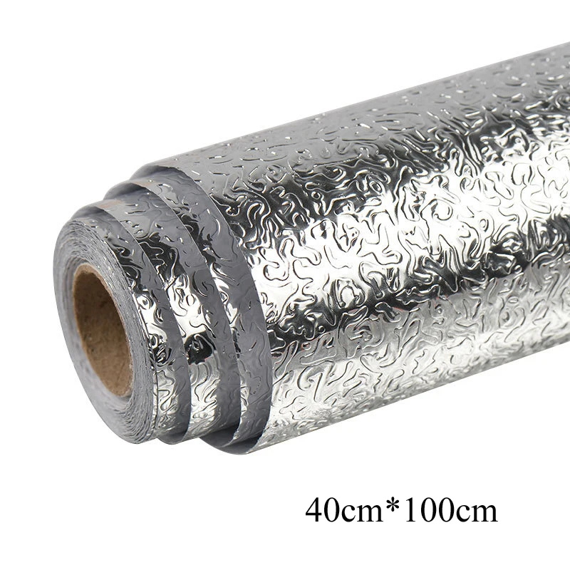 40x100 см Масло для кухни водонепроницаемые наклейки алюминиевая фольга плита Шкаф