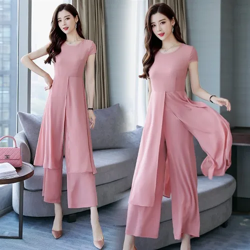 Женский комплект из двух предметов элегантная однотонная блузка с круглым