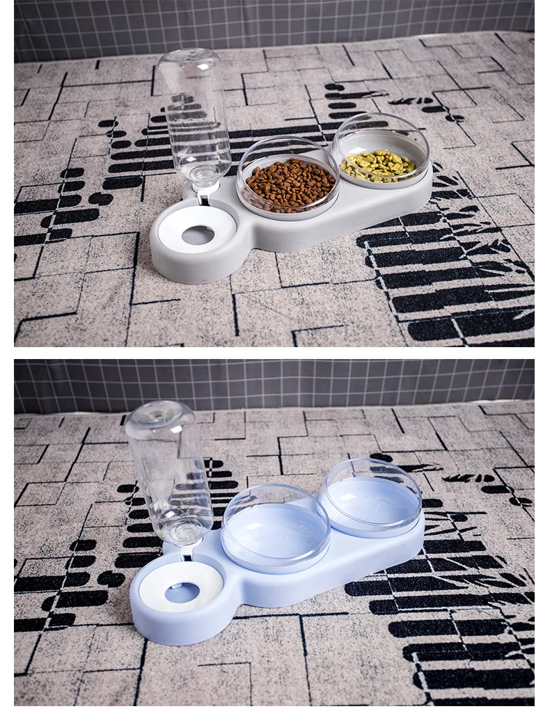 500 мл новая двойная миска кормушка кормушки поилки для домашних животных