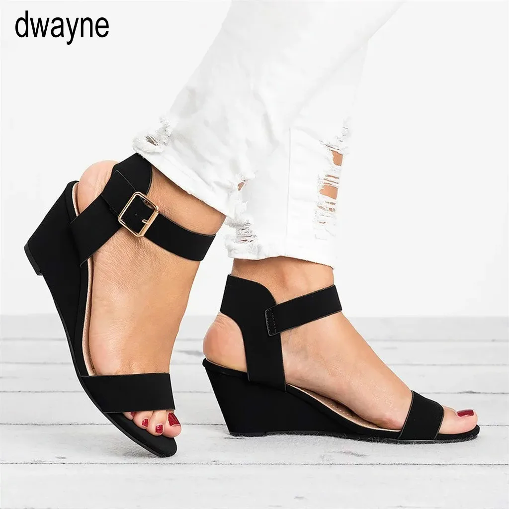 

Summer Women Sandals Wedges Summer Casual Shoes Buckle Strap Roman Sandals Women Sandalias Mujer Platform Sandal ghnn7