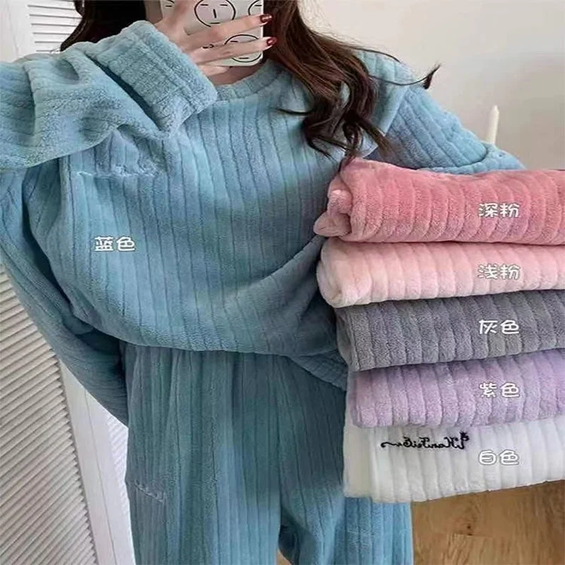 

New Thickened Warm Suit Casual Homewear Pajamas