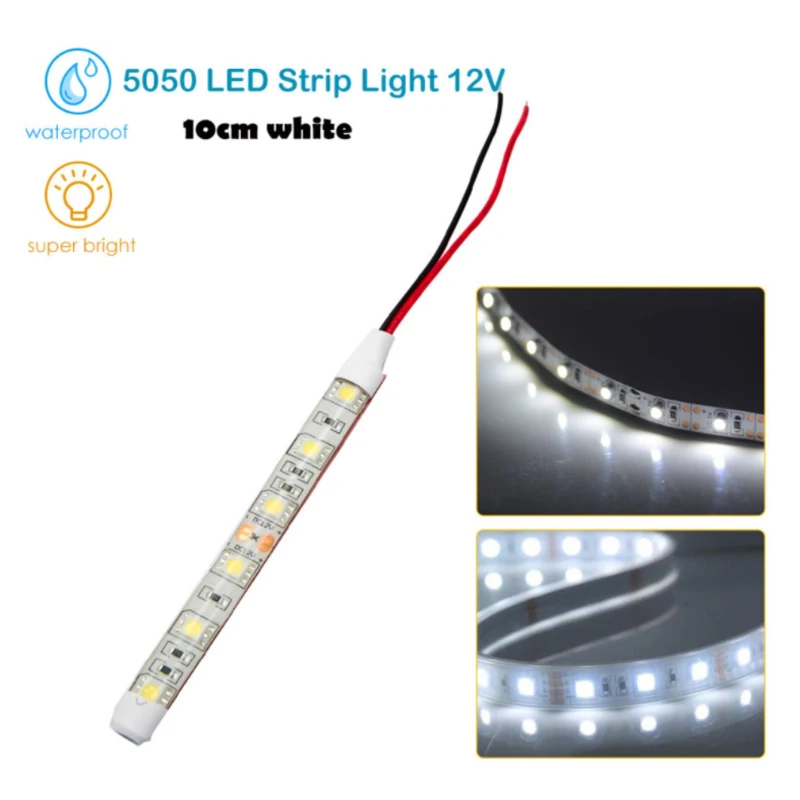 

Waterproof 12V LED Car Caravan Strip Light 5050 RGB Blue Red Green Warm White Diode Tape LED Lamp Home Holiday Decoration 30cm