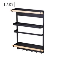 lary foldable fridge mounting utensil holder organization magnetic storage rack blackwhite kitchen organization and storage