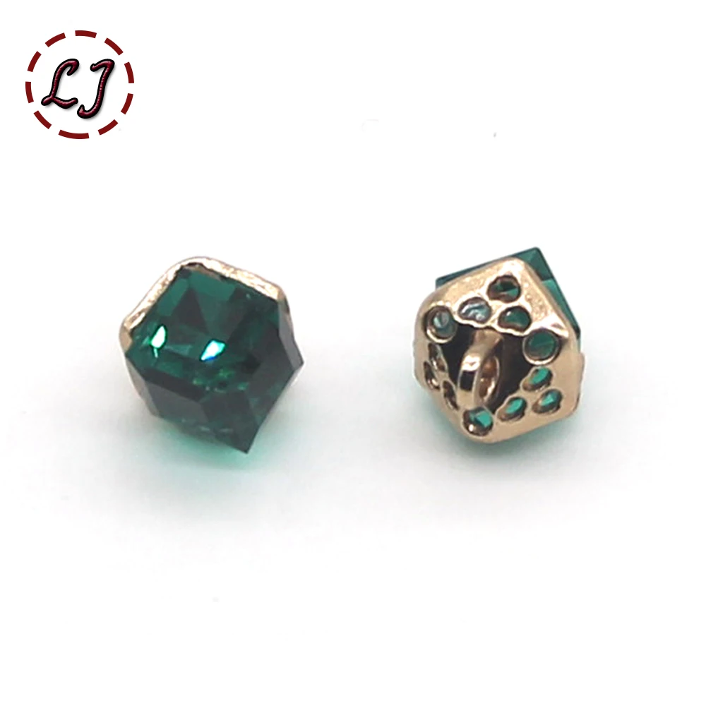 6 шт./лот горный хрусталь маленькие стеклянные пуговицы бриллиант драгоценность