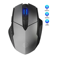 rechargeable wireless mouse three modes 2 4g bluetooth ergonomic optical mouse 4000dpi mechanical touch 6 buttons for laptop pc