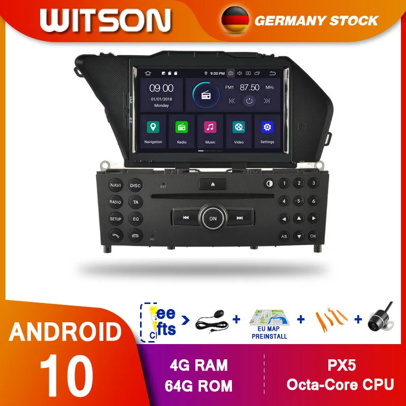 DE В наличии! WITSON Android10 восемь ядер автомобильный DVD для MERCEDES BENZ GLK X204 GLK300 GLK350 4 Гб