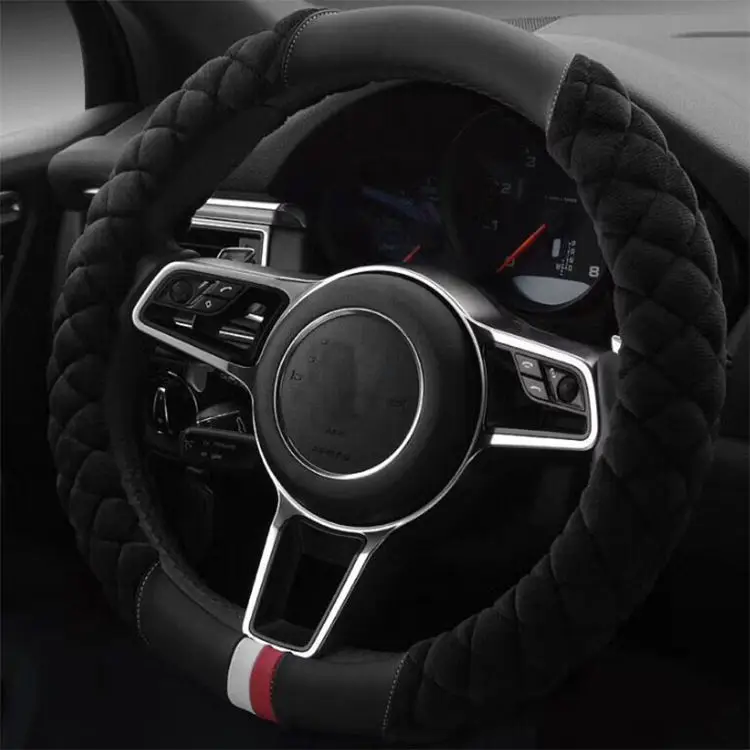 

Universal Wool Cloth With Soft Nap Car Steering Wheel Cover