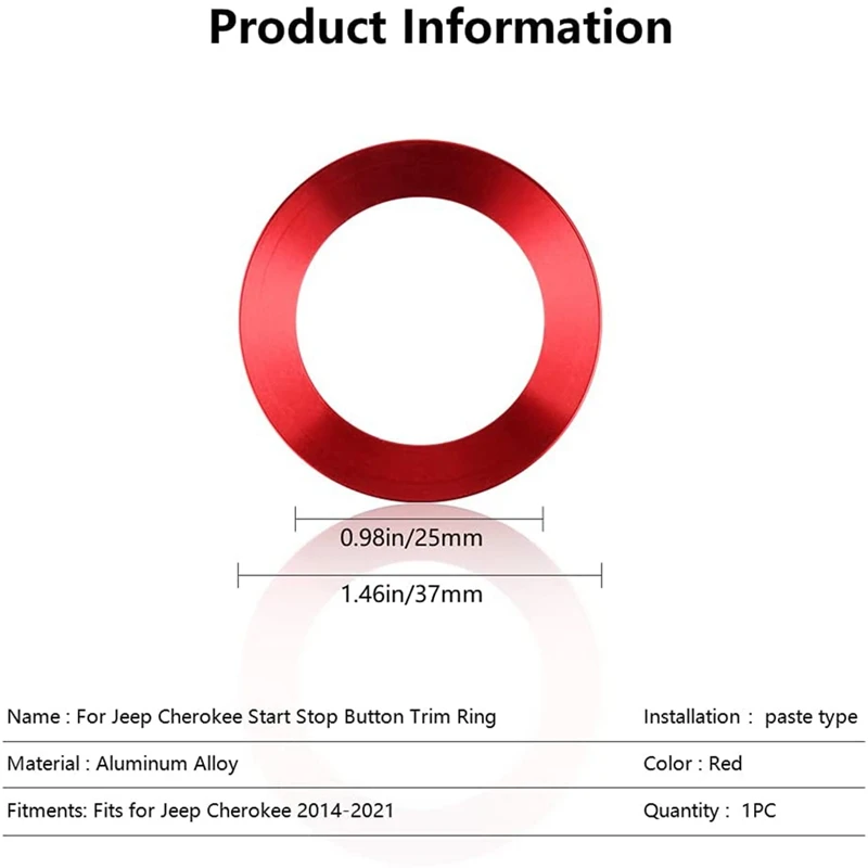 Накладка кнопки запуска и остановки двигателя автомобиля для Jeep Grand Cherokee 2014 2021