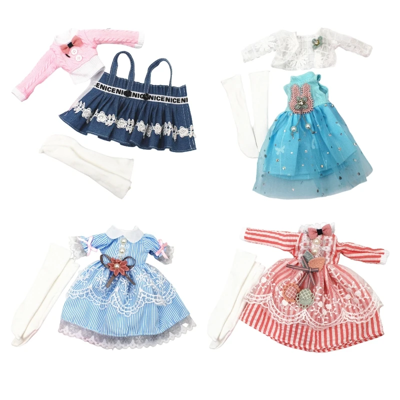 1Pc Exquisite Doll Clothes Handmade High Quality Doll Accessories For Barbi Blyth 30cm Doll