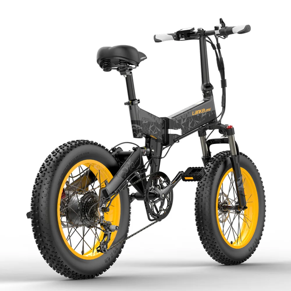 X3000plus 20-дюймовый складной электрический Снежный велосипед с толстыми шинами 500