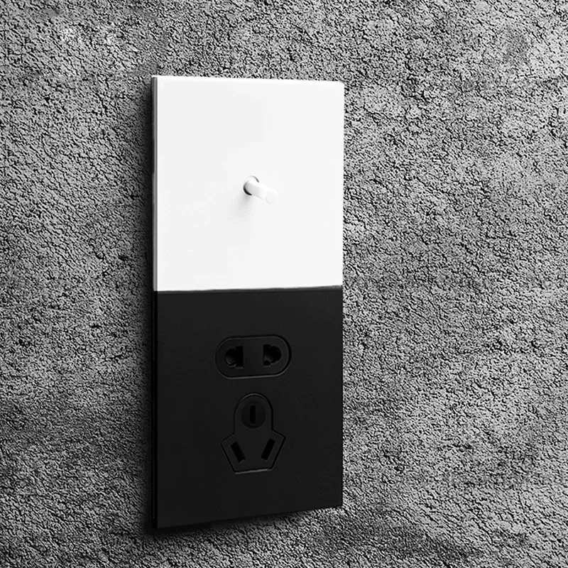 Переключатель настенный из нержавеющей стали с матовой панелью в стиле