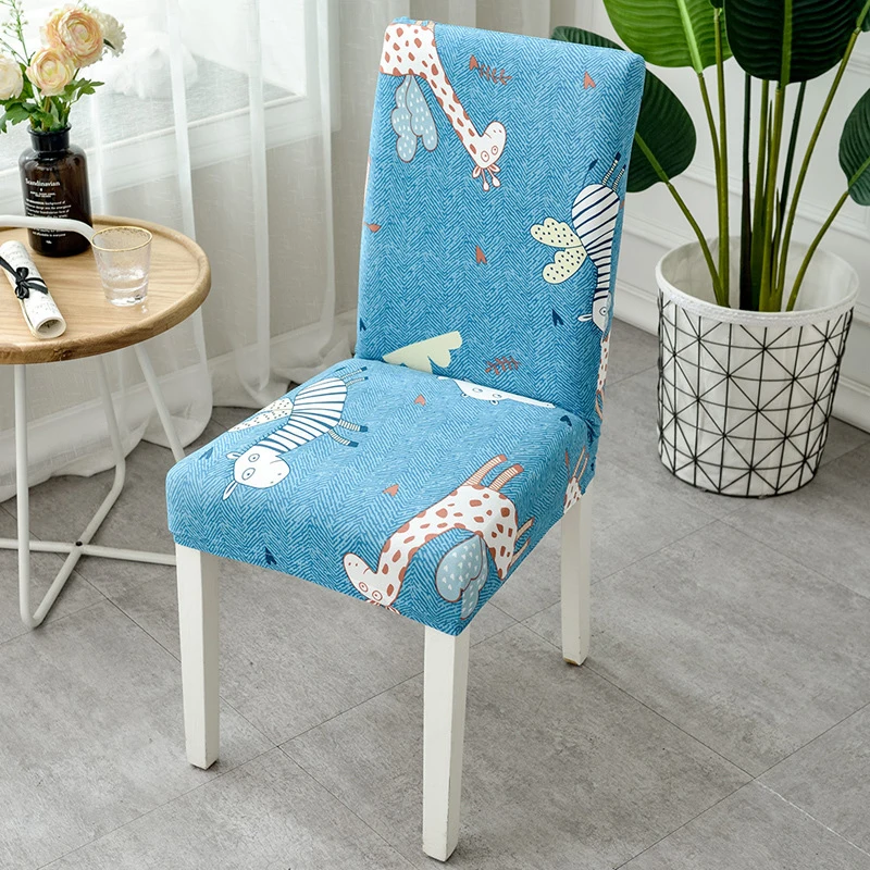 С цветочным принтом Эластичные чехлы на кресла стрейч домашний декор обеденный