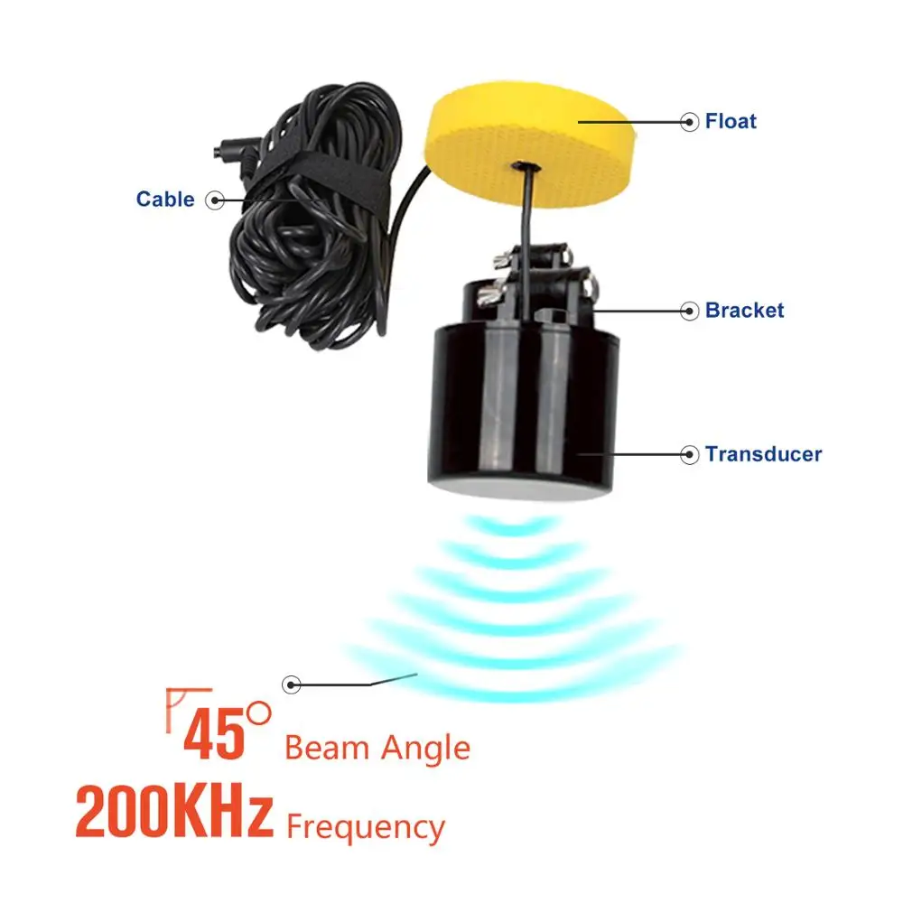 Эхолот рыболокатор LUCKY портативный ЖК 2 дюйма 200 кГц/83 кГц двойная частота сонара