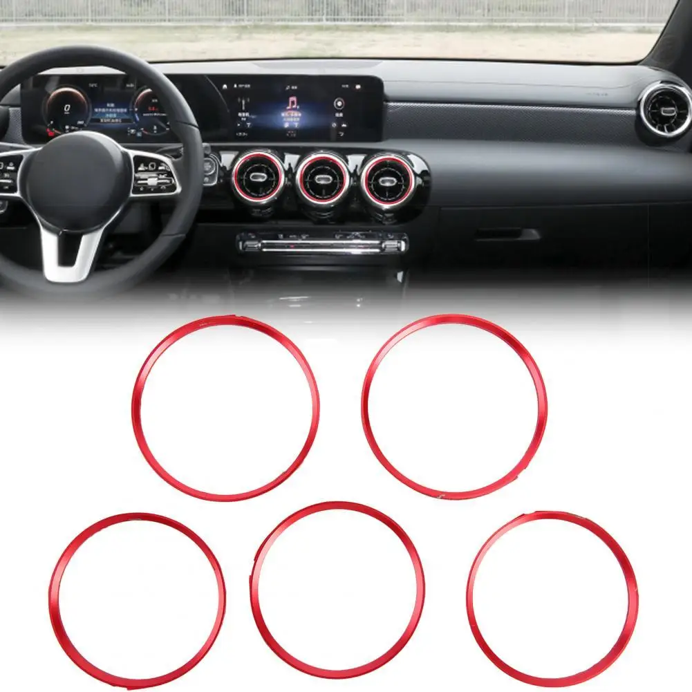 

5 шт./компл. декоративное кольцо на вентиляционное отверстие, самоклеящееся износостойкое кольцо из алюминиевого сплава с защитой от царапи...