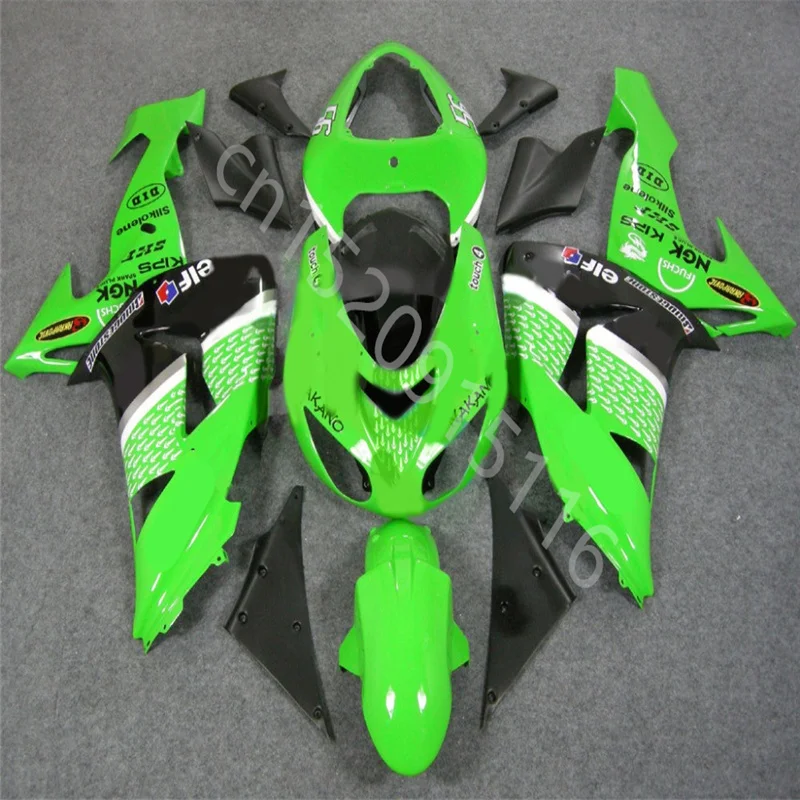

Новый Кузов мотоцикла для Kawasaki Ninja ZX10R 06-07 обтекатель комплект zx10r 2006-2007 zx10r 06 07 зеленый черный обтекатель