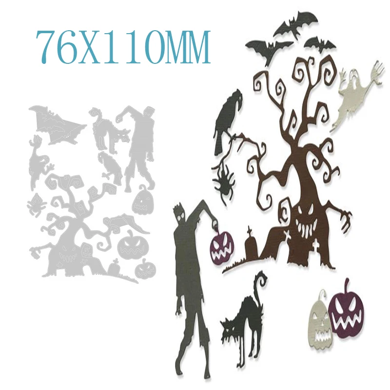 

Halloween Tree Metal Cutting Dies DIY Scrapbooking Photo Album Paper Card Decoration Craft Embossing Template New Arrival