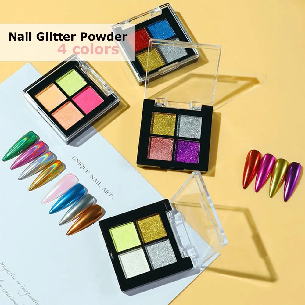 

New Polish UV Gel Nail Art Decorations Holographics Laser Aurora Solid Mirror Nail Glitter Powder