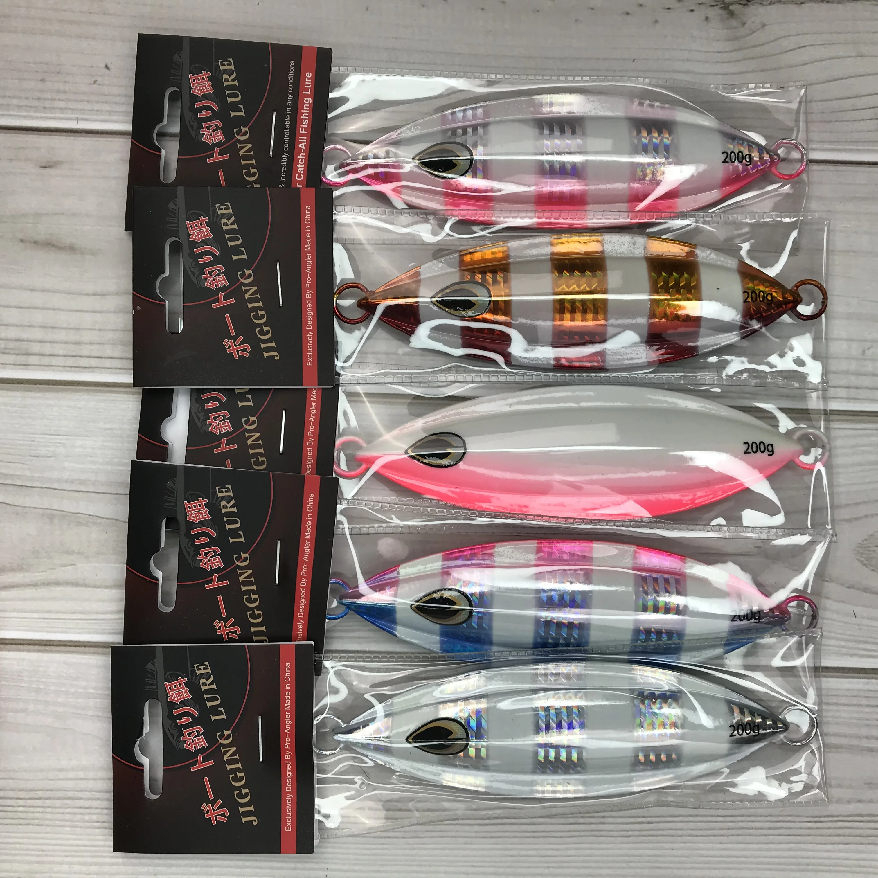 

Metal Lead Bait Slow fall Jig lure 200g 150g 100g 80g 60g 40g Sea Bass Artificial Bait luminous Stripe Jigging Fishing lures