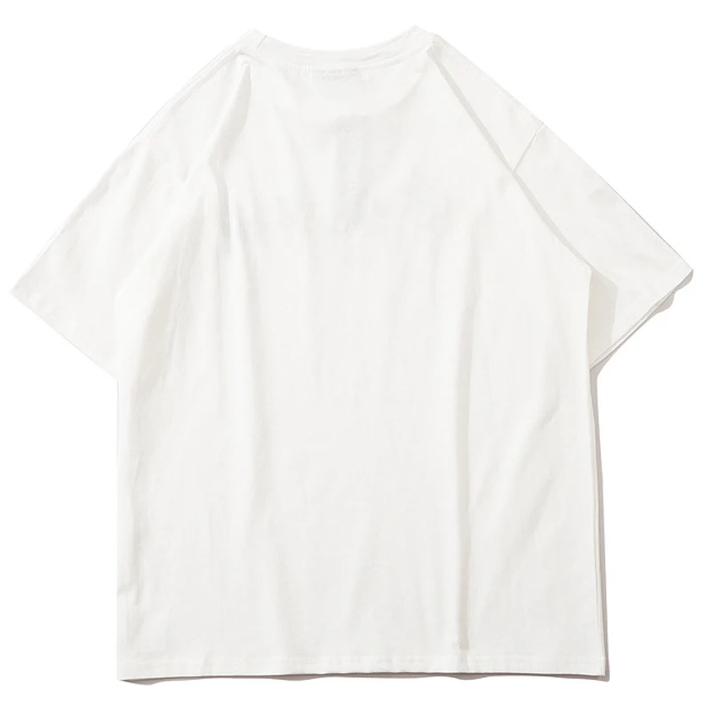 

Washed T shirts Mens Letter Embroidery T Shirt Unisex Hiphop Short Sleeve Shirts Summer O-Neck Oversize 100% Cotton White Tops
