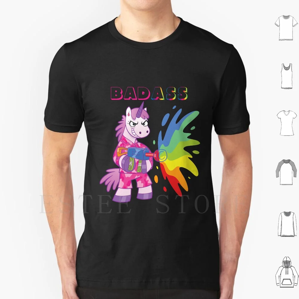 

Badass Unicorn T Shirt Cotton Men Diy Print Unicorn Rainbow Badass Cute Funny Gun Camouflage