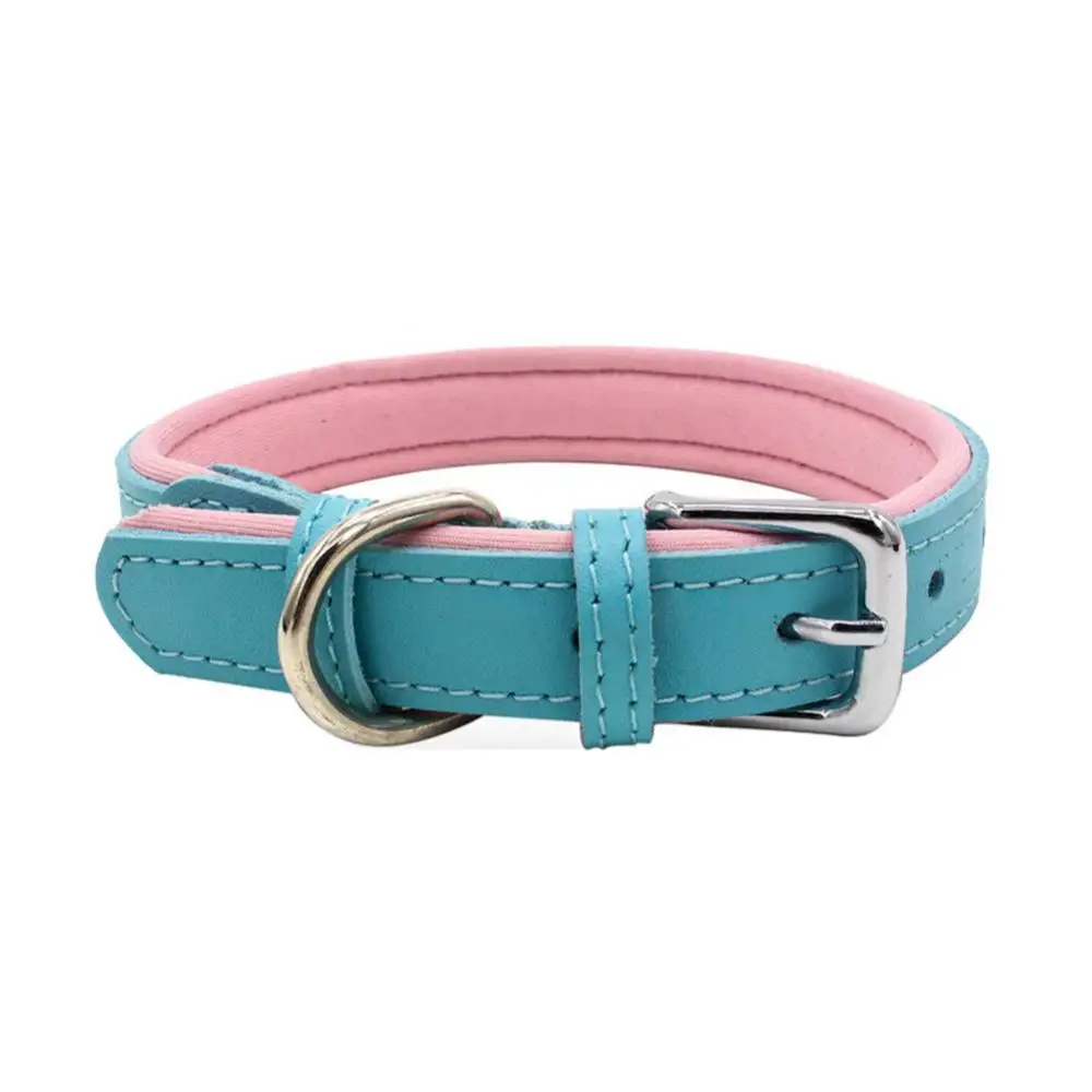 

Adjustable Faux Leather Puppy Dog Soft Texture Buckle Collar Neck Strap Band Pet Supplies