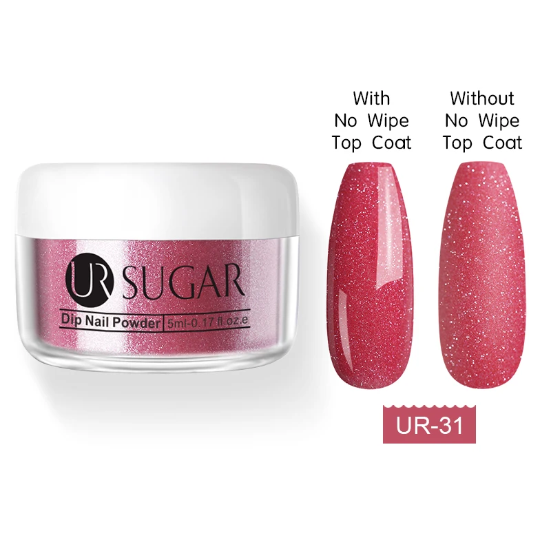 UR-31 Ur Sugar погружающаяся пудра для ногтей матовый эффект Блеск Пигмент натуральный сухой хром для гель-дизайна ногтей украшения маникюра 5 мл - Цвет: UR-31