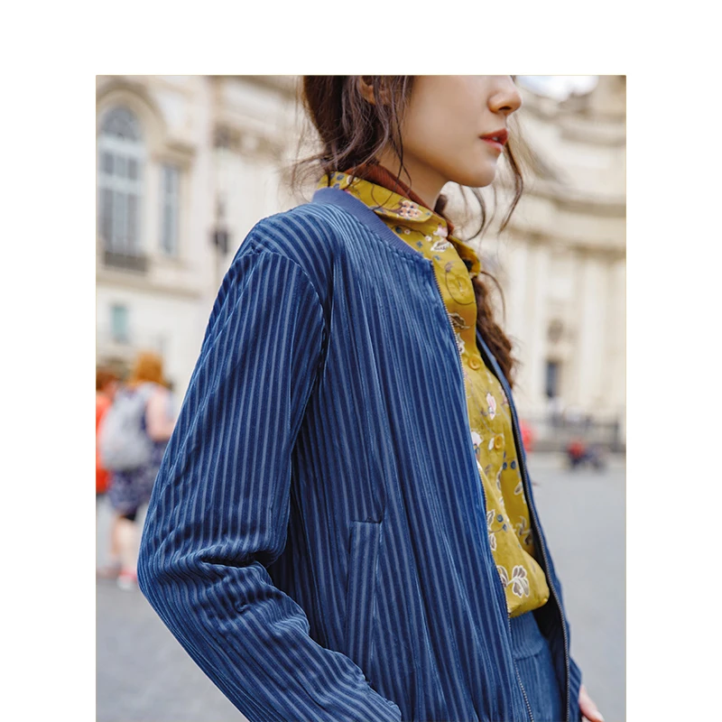 Весенне-осенний женский однотонный костюм из спандекса INAMN с длинными брюками на