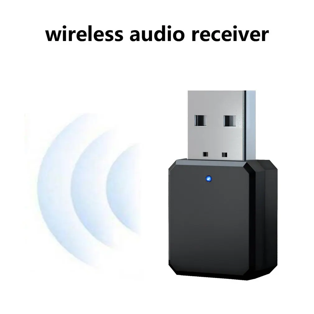 

2021 Car USB Wireless 5.1 Audio Receiver Adapter Music Speakers Audio Receiver Hands-free Calling 3.5mm AUX Car Stereo Adapter