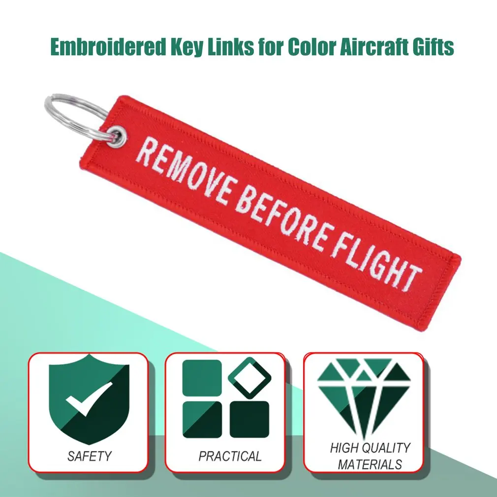 Remove Before Flight Key Chain Embroidery Ring Finder For Cars Aviation Tag Small Business Gift | Украшения и аксессуары