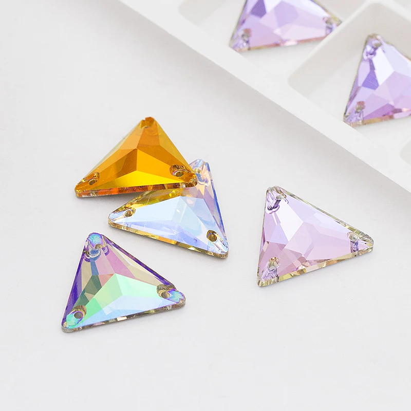 Красочные градиентные рампы Хрустальные Стразы серебряное покрытие пришить для