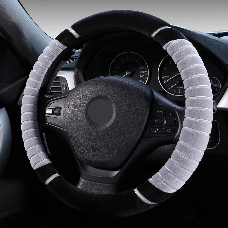 

Couvre Volant Voiture Plush Funda Volante Coche Winter Car Steering Wheel Cover Accessories Interior Accessori Auto Coprivolante